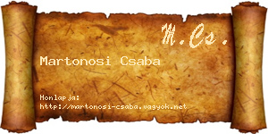 Martonosi Csaba névjegykártya